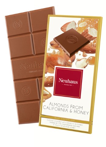 Czekolada mleczna z migdałami i miodem