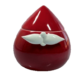 Święty Mikołaj ceramiczny czerwony